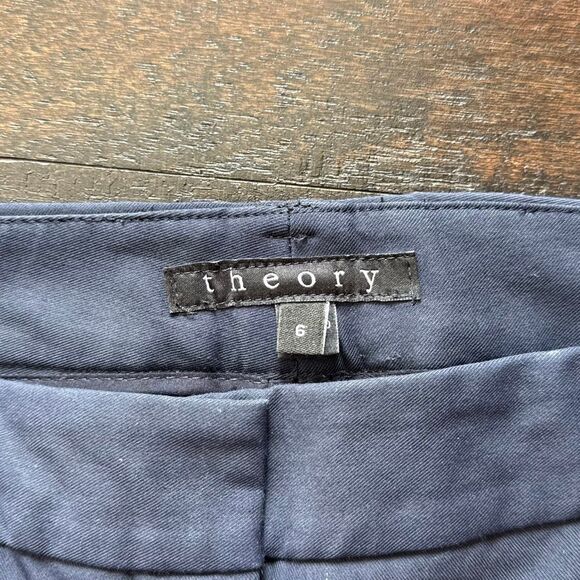 Theory navy blue women’s dress pants size 6 classic closet staple work career bo - Picture 3 of 9